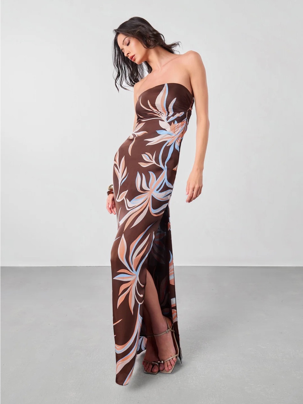 NWT - Rococo Sand Fern Strapless Maxi